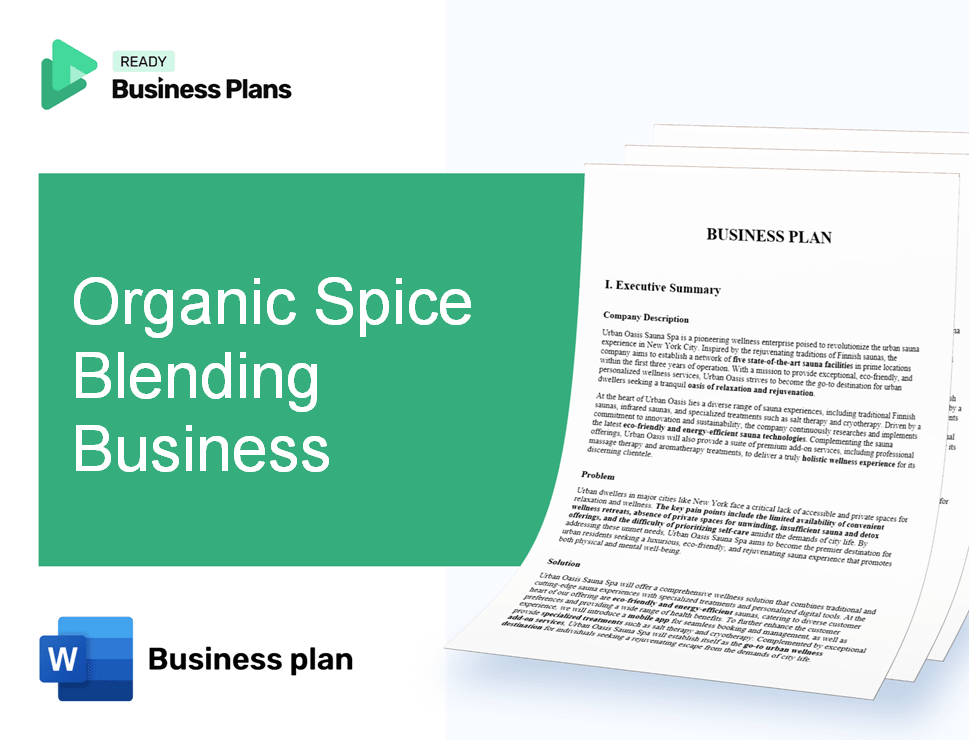 Organic Spice Blending Business Business Plan