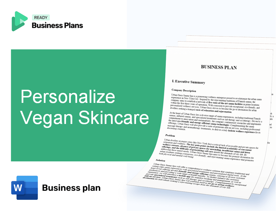 Personalize Vegan Skincare Business Plan