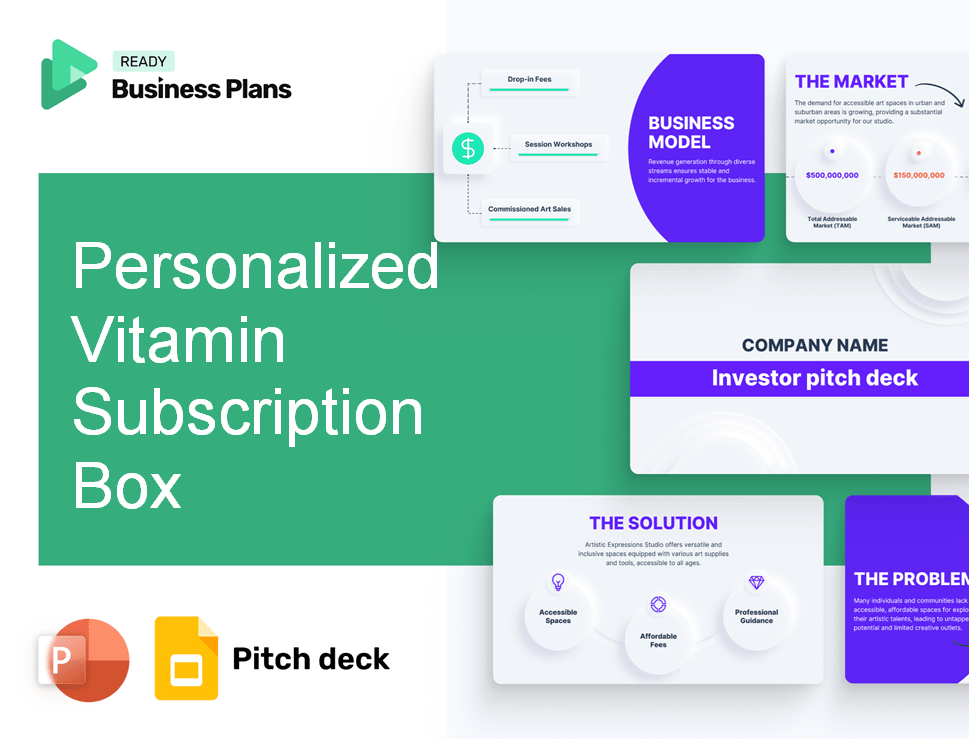 Personalized Vitamin Subscription Box Pitch Deck