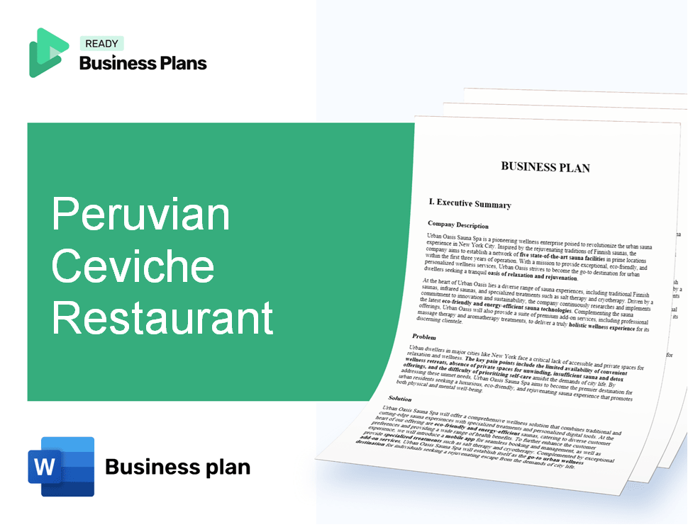 Peruvian Ceviche Restaurant Business Plan