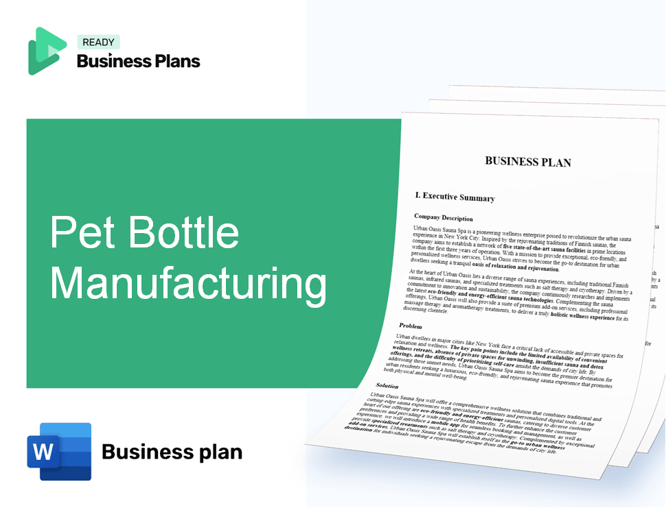 Pet Bottle Manufacturing Business Plan