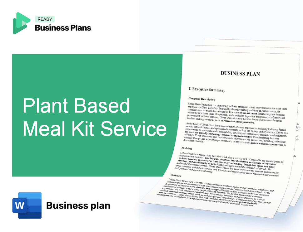 Plant Based Meal Kit Service Business Plan