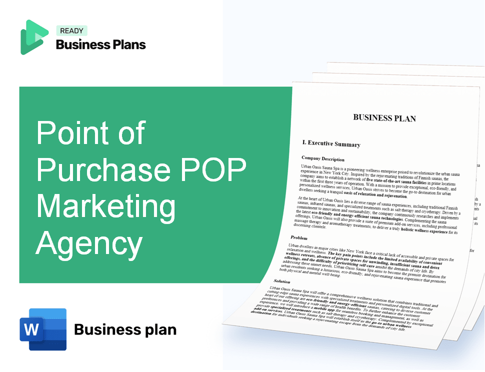 Point of Purchase POP Marketing Agency Business Plan