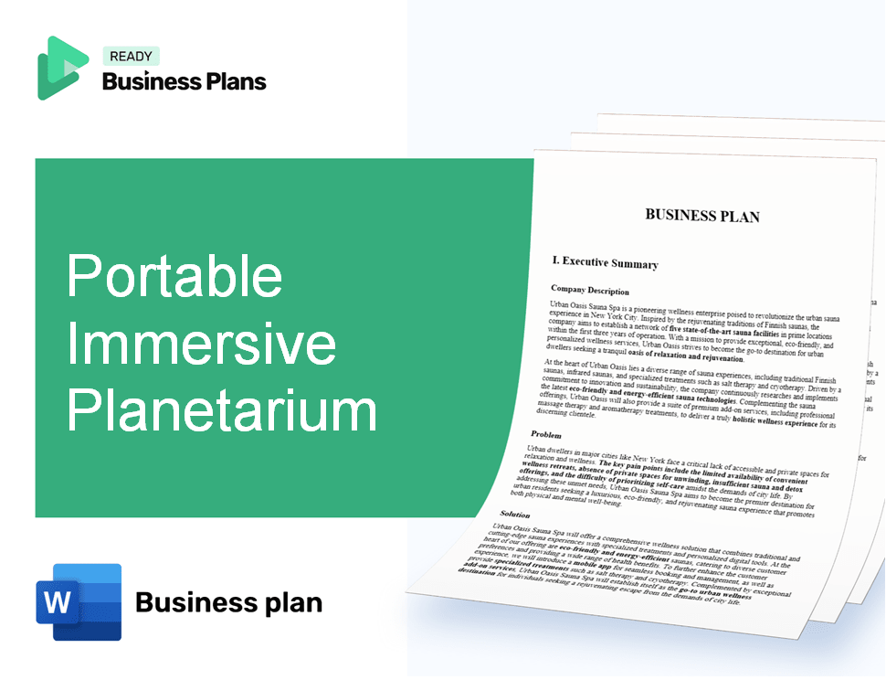 Portable Immersive Planetarium Business Plan