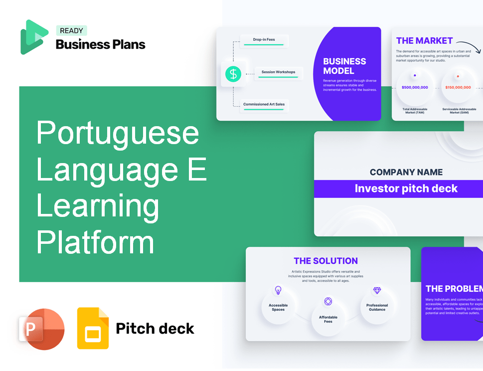 Portuguese Language E Learning Platform Pitch Deck