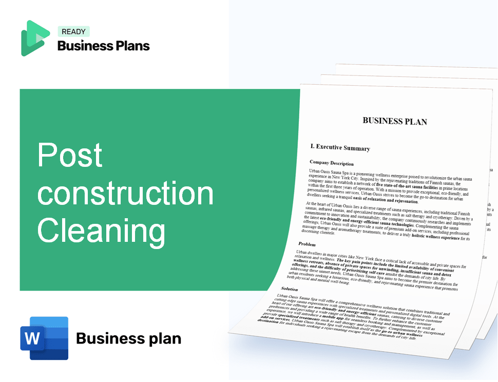 Post construction Cleaning Business Plan