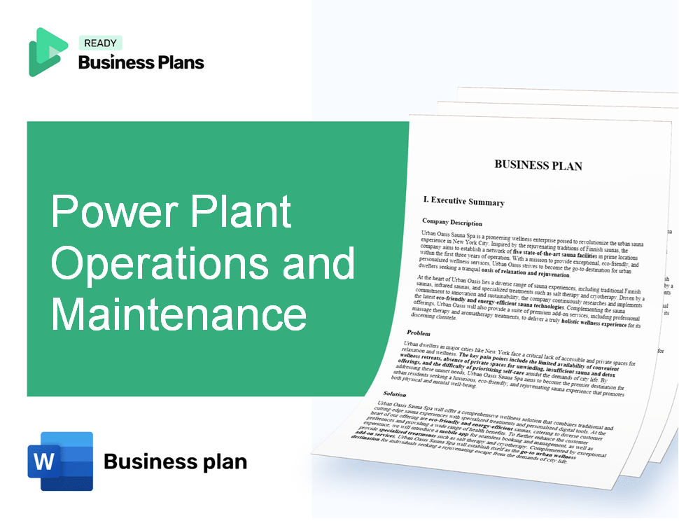 Power Plant Operations and Maintenance Business Plan