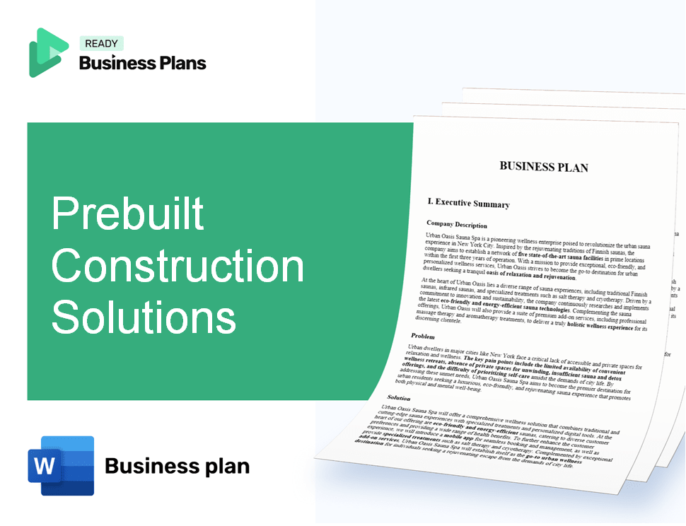 Prebuilt Construction Solutions Business Plan