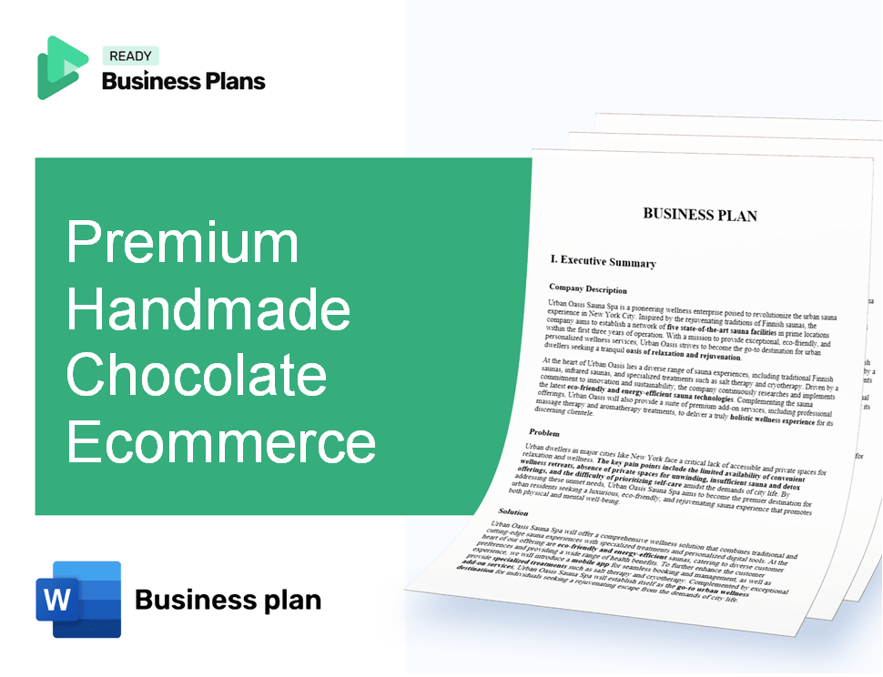 Premium Handmade Chocolate Ecommerce Business Plan