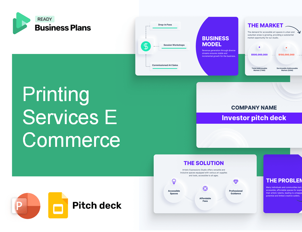 Printing Services E Commerce Pitch Deck