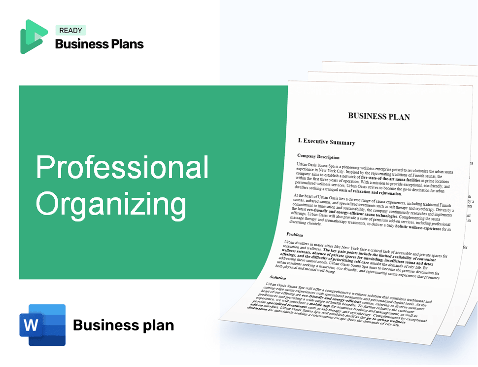 Professional Organizing Business Plan