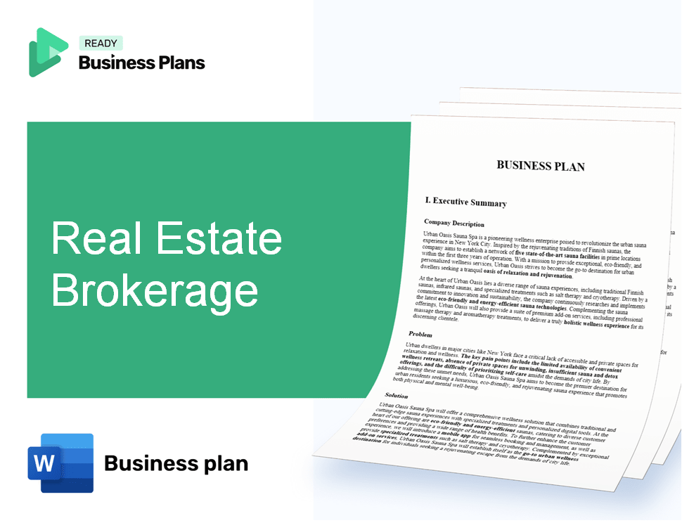 Real Estate Brokerage Business Plan