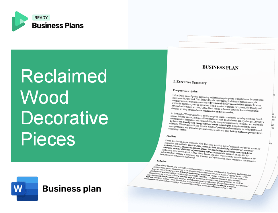 Reclaimed Wood Decorative Pieces Business Plan