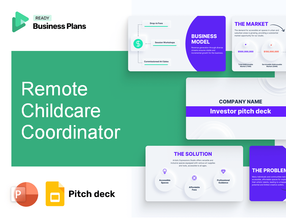 Remote Childcare Coordinator Pitch Deck