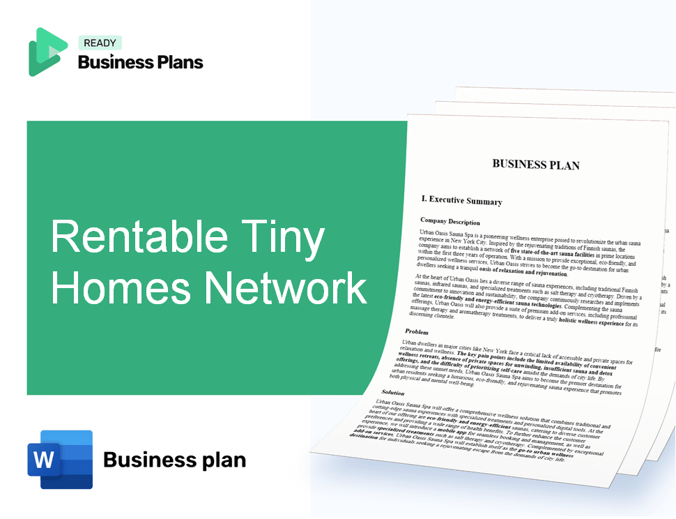Rentable Tiny Homes Network Business Plan