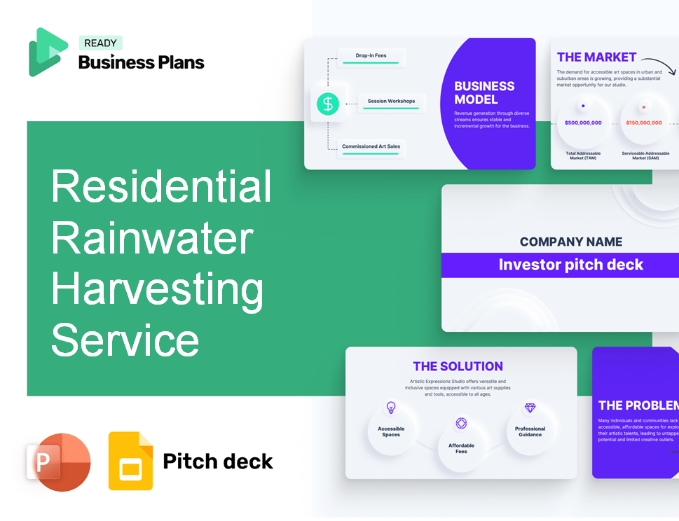 Residential Rainwater Harvesting Service Pitch Deck