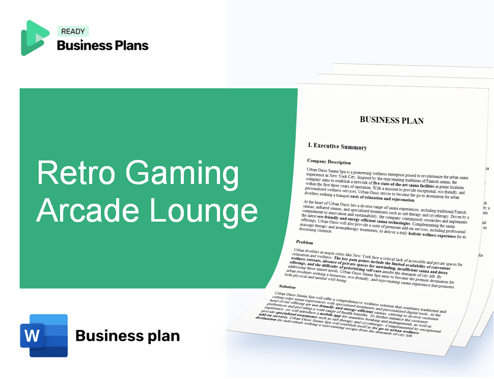Retro Gaming Arcade Lounge Business Plan