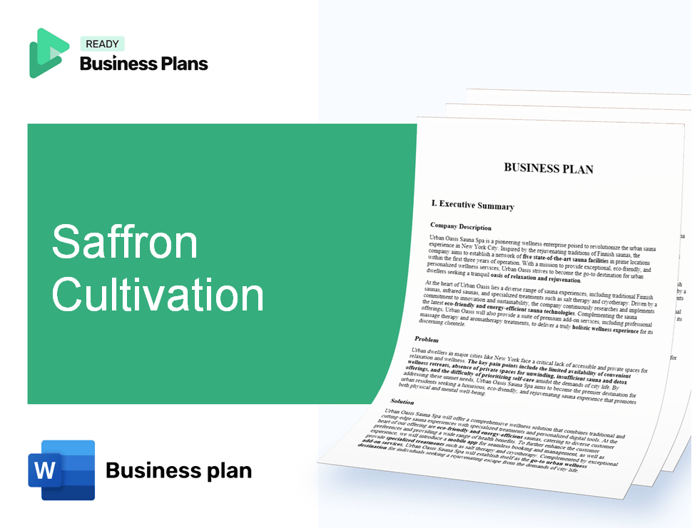 Saffron Cultivation Business Plan