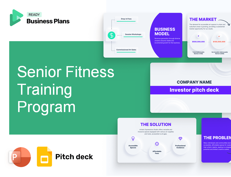 Senior Fitness Training Program Pitch Deck
