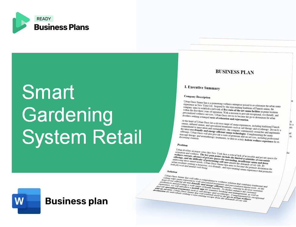 Smart Gardening System Retail Business Plan