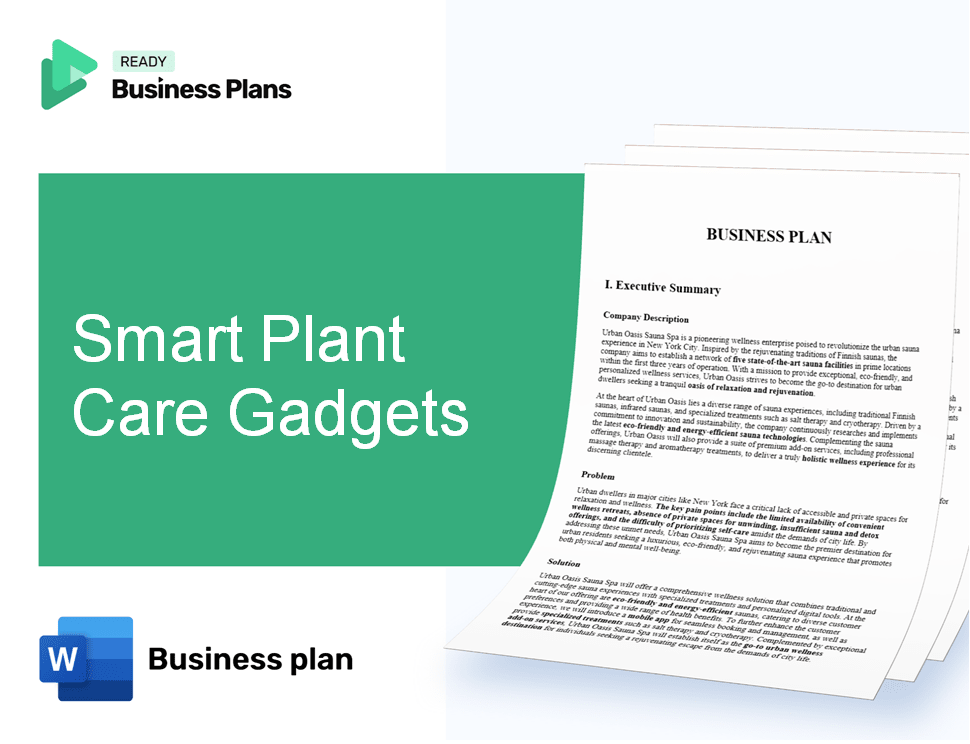 Smart Plant Care Gadgets Business Plan