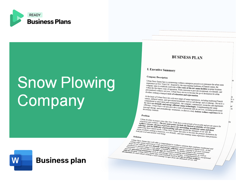 Snow Plowing Company Business Plan