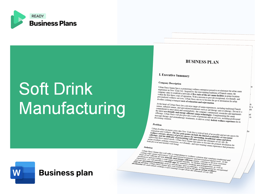 Soft Drink Manufacturing Business Plan