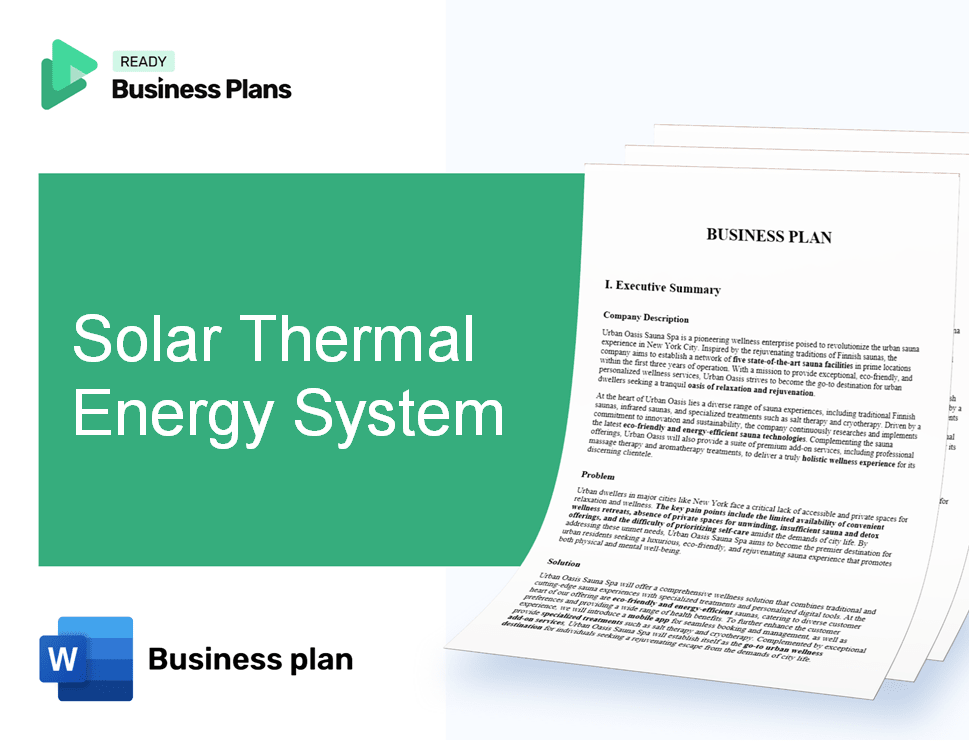 Solar Thermal Energy System Business Plan