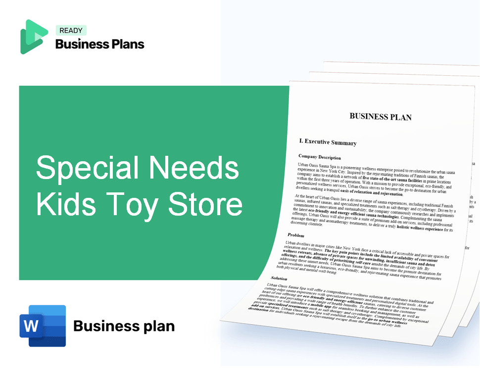 Special Needs Kids Toy Store Business Plan