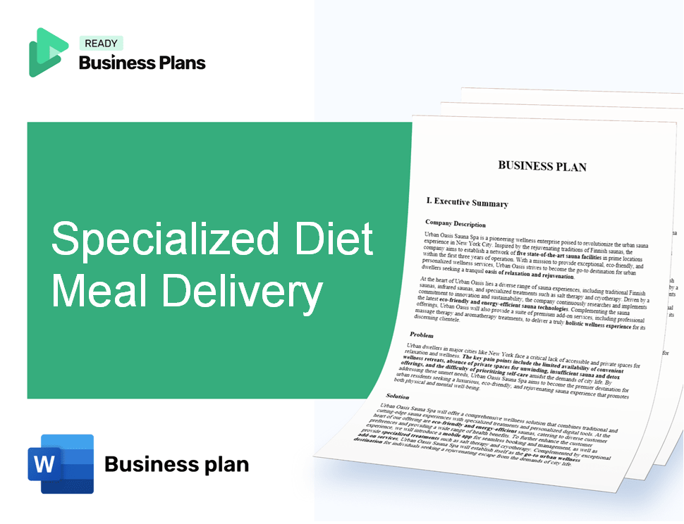Specialized Diet Meal Delivery Business Plan