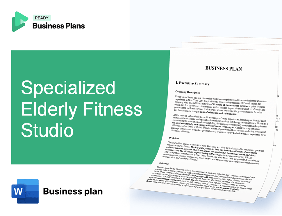 Specialized Elderly Fitness Studio Business Plan