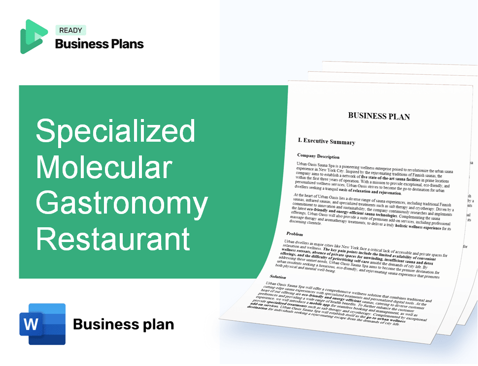 Specialized Molecular Gastronomy Restaurant Business Plan