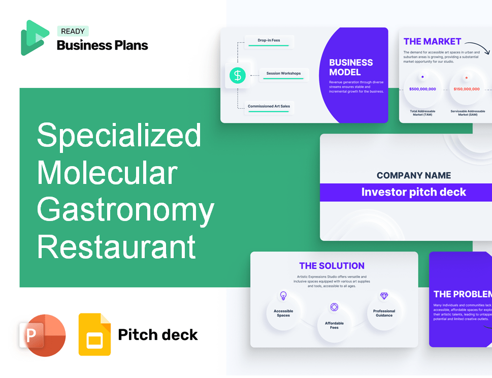 Specialized Molecular Gastronomy Restaurant Pitch Deck