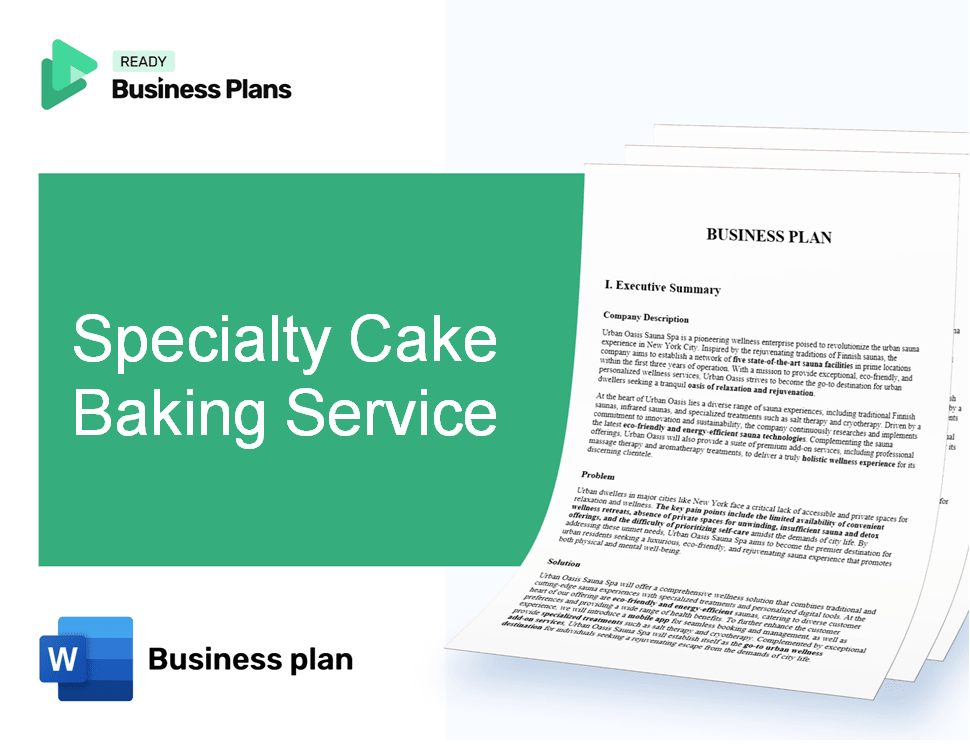 Specialty Cake Baking Service Business Plan