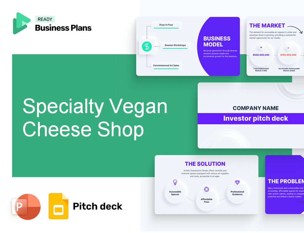 Specialty Vegan Cheese Shop Pitch Deck