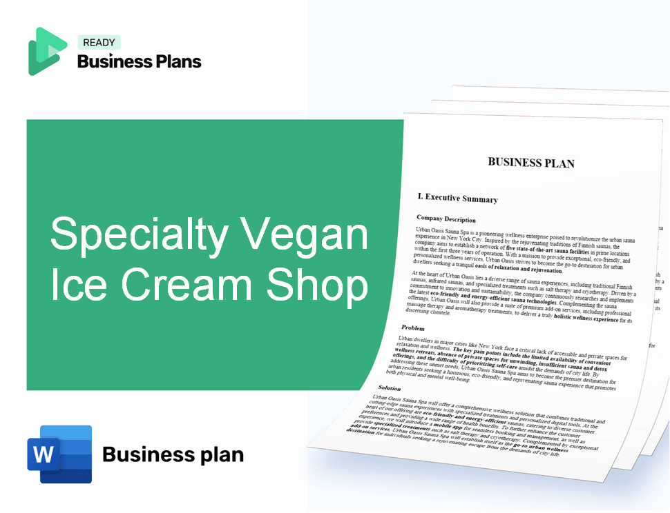 Specialty Vegan Ice Cream Shop Business Plan