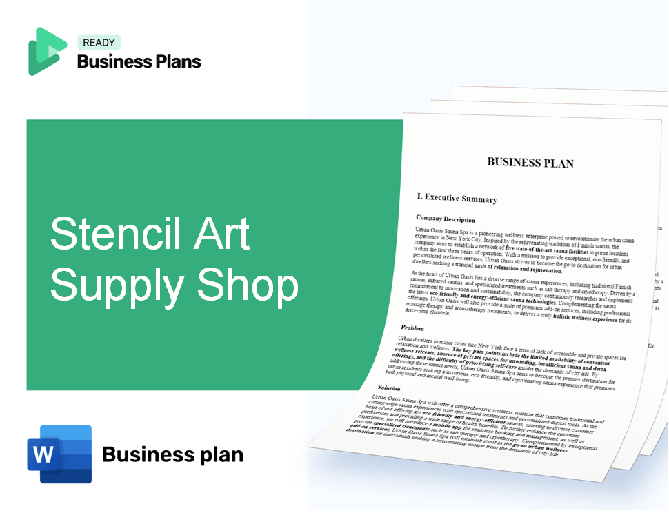 Stencil Art Supply Shop Business Plan