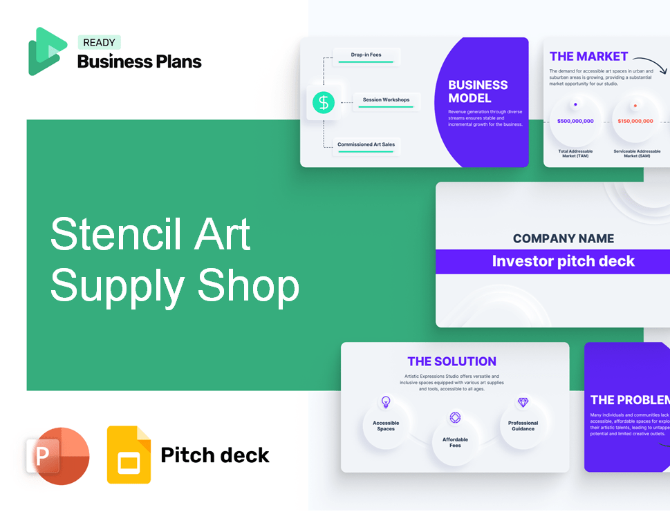Stencil Art Supply Shop Pitch Deck
