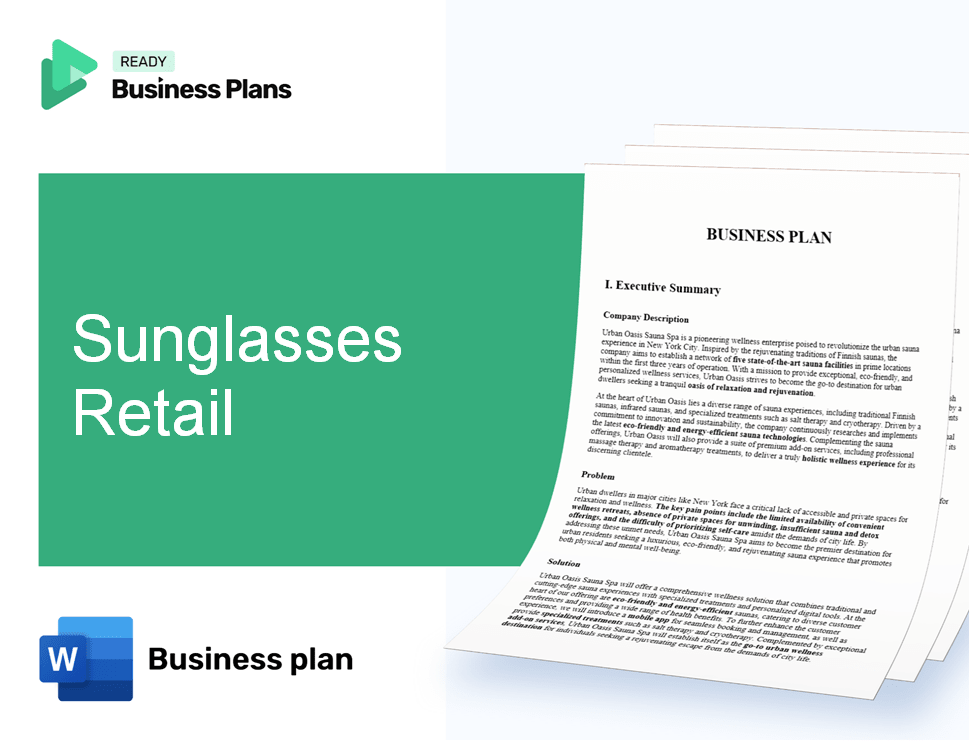 Sunglasses Retail Business Plan