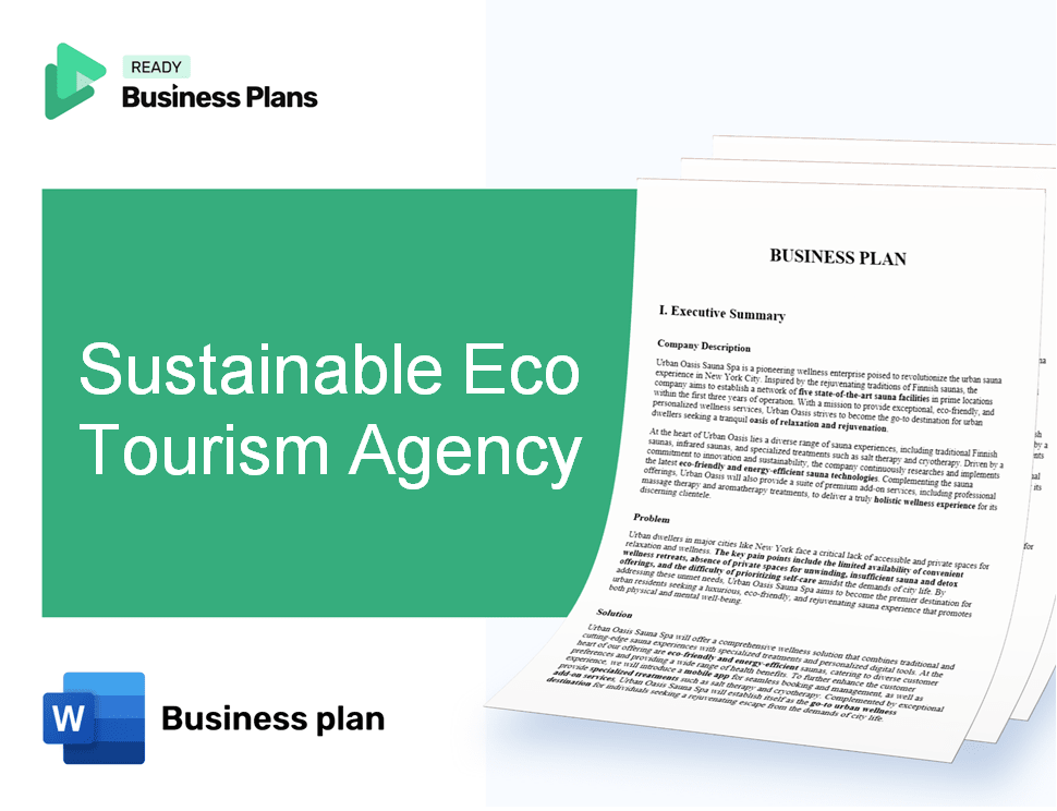 Sustainable Eco Tourism Agency Business Plan
