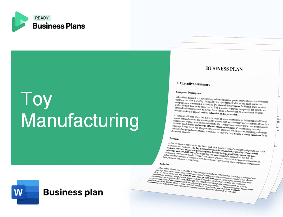 Toy Manufacturing Business Plan