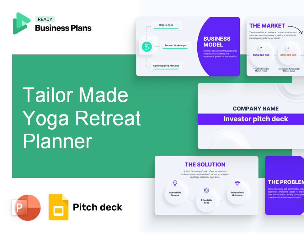 Tailor Made Yoga Retreat Planner Pitch Deck