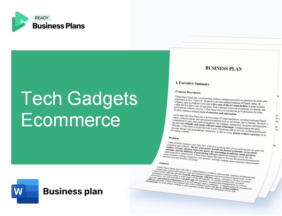 Tech Gadgets Ecommerce Business Plan