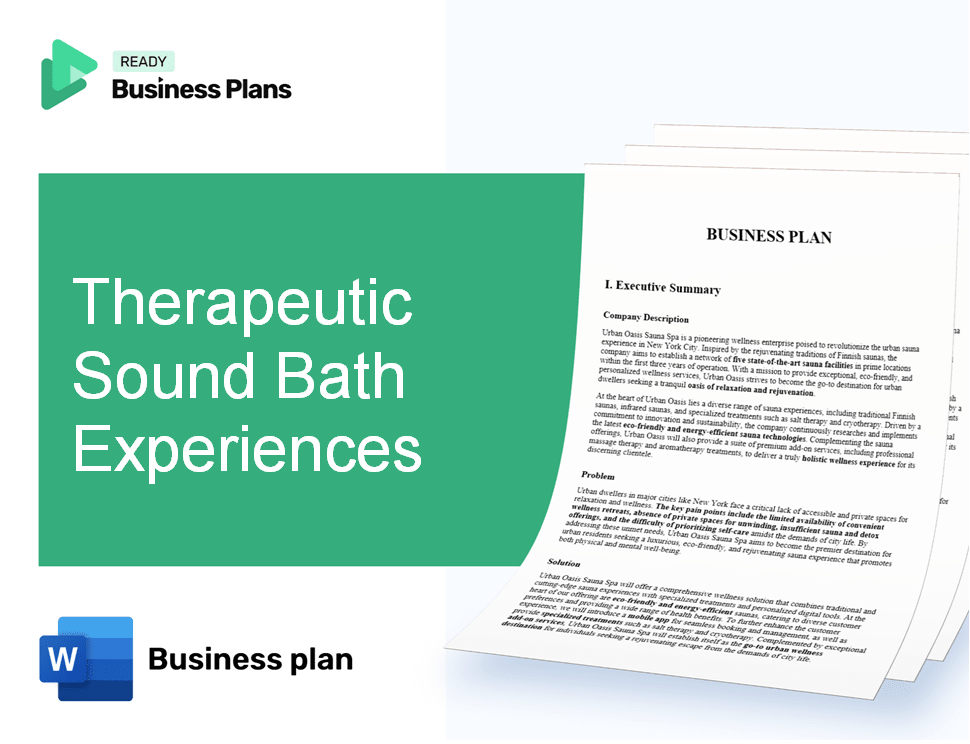 Therapeutic Sound Bath Experiences Business Plan
