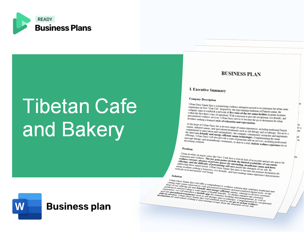Tibetan Cafe and Bakery Business Plan