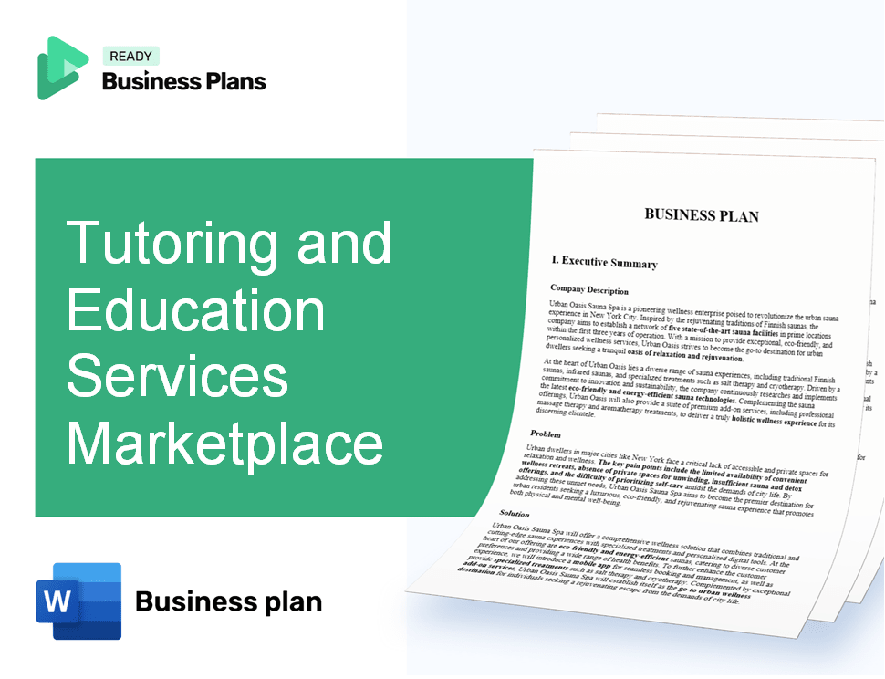 Tutoring and Education Services Marketplace Business Plan