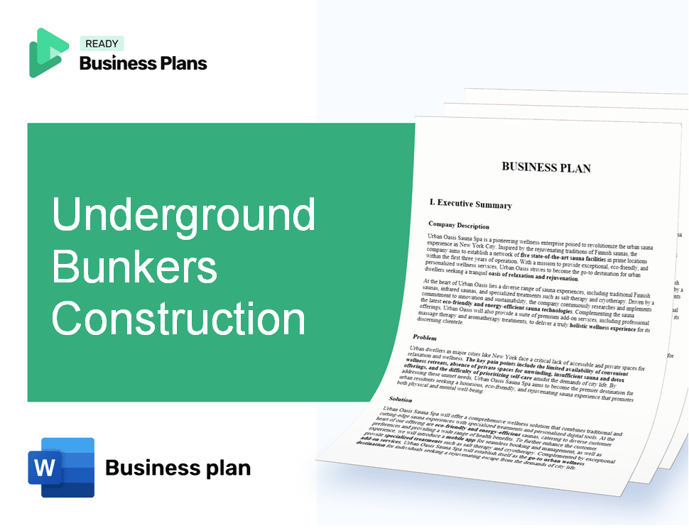 Underground Bunkers Construction Business Plan