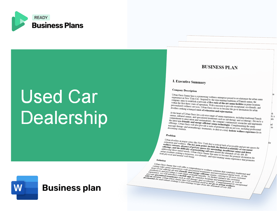 Used Car Dealership Business Plan