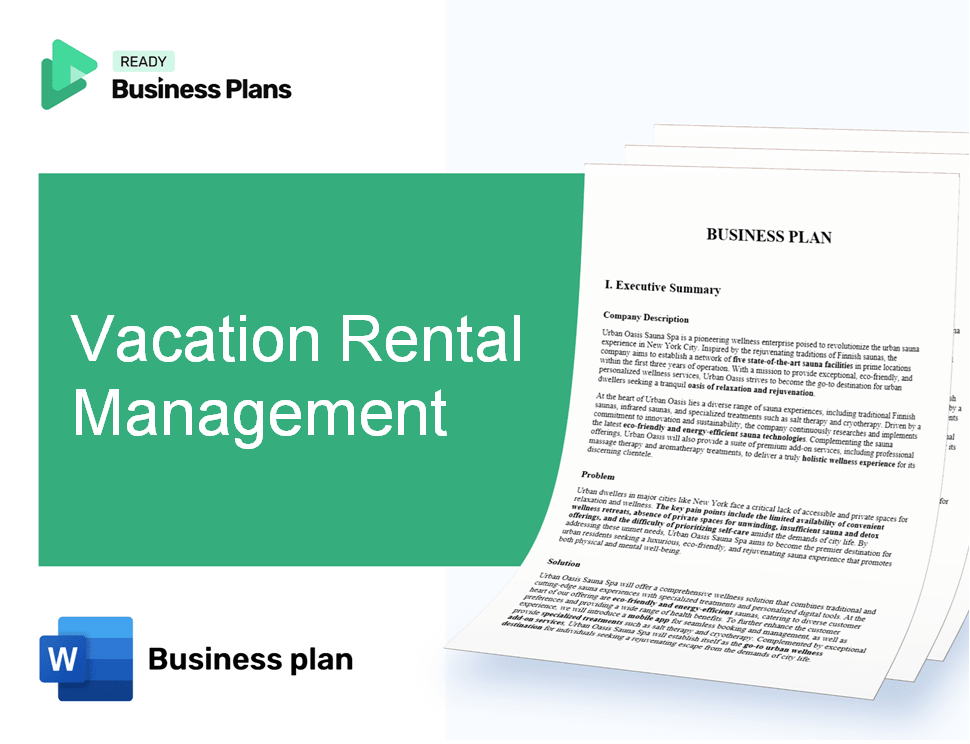 Vacation Rental Management Business Plan