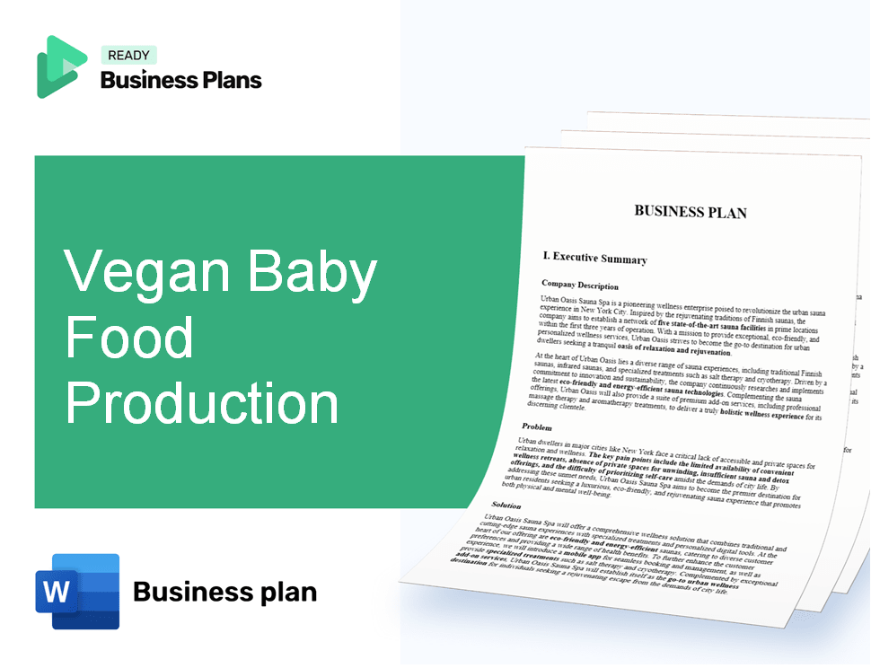 Vegan Baby Food Production Business Plan